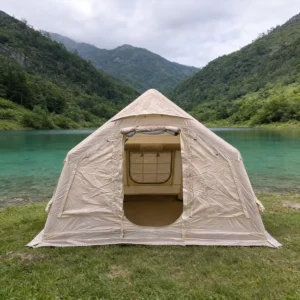 Waterproof Air Inflatable Four season Double Layer Heavy Duty Two Bedrooms Glamping Safari Luxury Tent Quick Automatic Opening