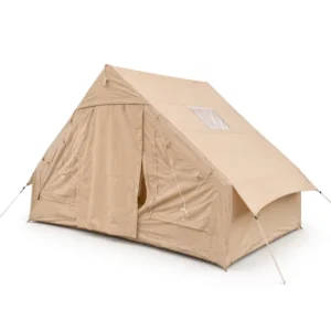 Waterproof All-weather Inflatable Tent 420D Reinforced Heavy Duty Professional Stormproof 6.3sqm Khaki 300x210x200cm Easy Setup
