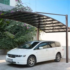 Waterproof Aluminum Alloy Carport with Polycarbonate Arch Roof and UV Protection Metal Frame for Outdoor Parking