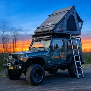 Waterproof Aluminum Alloy Rooftop Tent for SUV, 4 Person, Stainless Steel Triangle Frame, Oxford Fabric, Four-Season