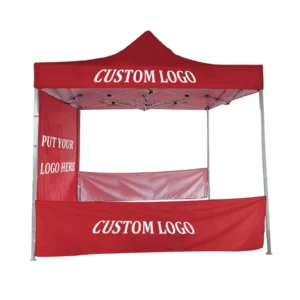 Waterproof Aluminum-Frame UV-Resistant Pop-Up Tent with Side Walls, Custom Canopy Gazebo, 8×8