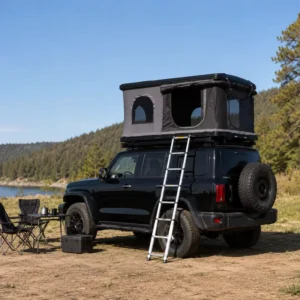 Waterproof Aluminum Hard Shell Four-Season Rooftop Tent for 2-4 People, SUVs and 4×4 Cars