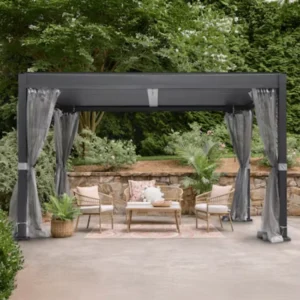 Waterproof Aluminum Outdoor Pergola Sunshade Canopy for Courtyard Garden Patio