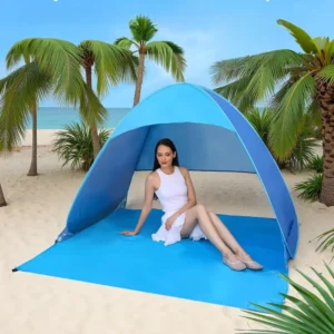 Waterproof Bell Dome Camping Tent with Pop-Up Sauna Beach Canopy