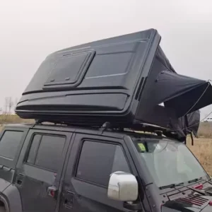 Waterproof Black Clamshell Canvas Double Layer Roof Top Tent 2-3 Person Four-Season Hydraulic Quick Automatic Opening >3000mm