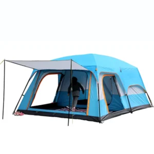 Waterproof Canvas Outdoor Family Camping Tent for 8-12 Persons with Bed