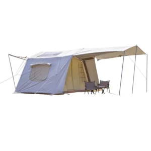 Waterproof Double Layer Inflatable Camping Tent Spacious 6+ Person Automatic Tent with Oversized Canopy Awning