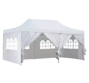 Waterproof Double-Layer Portable Outdoor All-Season 10×15 Aluminum Display 4×6 Pop-Up Canopy