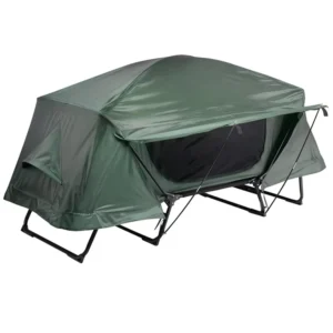 Waterproof Double Layer off the Ground Four Season Quick Opening Stove Jack Fishing Camping Folding Glamping Outdoor Bed Tent