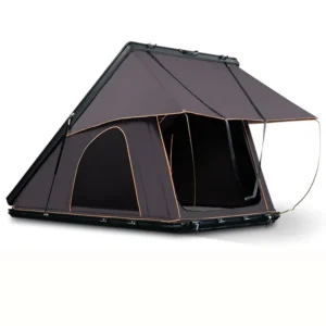 Waterproof Durable Hard Shell Roof Top SUV Aluminum Car Roof Portable Bracing Type Triangle Roof Tent Outdoor Camping Oxford