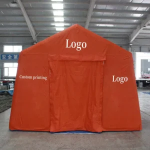Waterproof Fire-Resistant Inflatable Rescue Tent Orange Outdoor Flood Earthquake Emergency Shelter