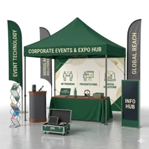 Waterproof Fireproof UV-Resistant Pop-Up Canopy Tent with Aluminum Frame