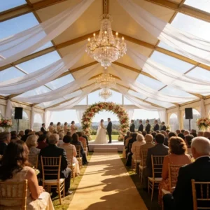 Waterproof Fireproof White PVC Marquee with White Aluminum Frame