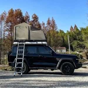 Waterproof Four-Season Double-Layer Hard Shell Car Rooftop Tent with Side Opening