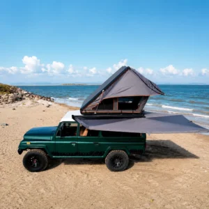 Waterproof Four-Season Oxford Fabric Rooftop Tent for 2-3 People with Aluminum Alloy Frame