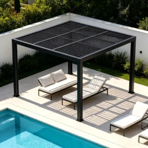 Waterproof Garden Bioclimatic Outdoor Aluminum Pergola with Louvers
