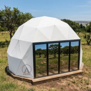 Waterproof Geodesic Dome Tent Glass Door PVC Igloo House Outdoor Luxury Glamping Resort Hotel Transparent Dome Gazebo Tent