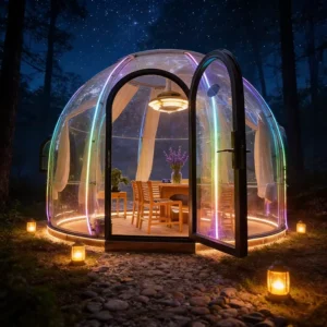 Waterproof Glamping Dome PC Restaurant Cafe Tent Transparent Bubble House Geodesic Customized Bubble Bome House