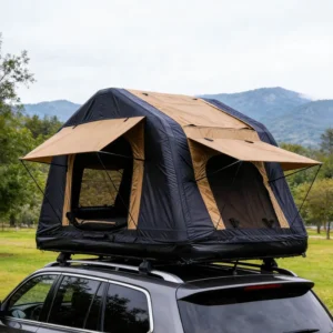 Waterproof Hard Shell Car Rooftop Tent with LED Light for Camping