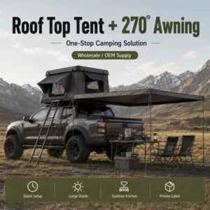 Waterproof Hard Shell Ultra Thin Rooftop Tent for Pickup Truck Bed