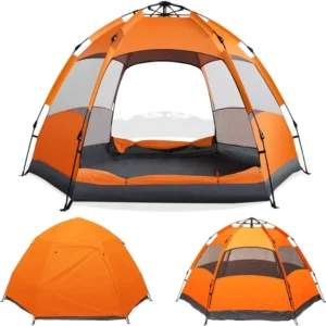 Waterproof Hexagonal Instant Pop-up Camping Tent Easy Setup Portable Automatic Outdoor Tent