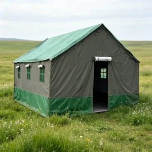 Waterproof High Quality Disaster Relief Canvas Wall Tent Desert Four Seasons Canvas Camping Tent for War