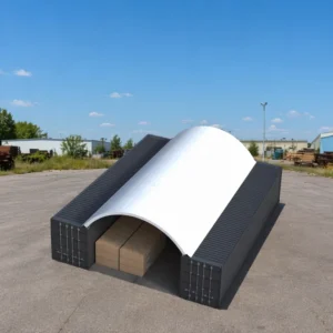 Waterproof Industrial Shipping Container Roof Buildings Metal Frame Storage Tent Container Dome Canopy Shelter