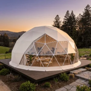 Waterproof Large Geodesic Dome Tent for Hotel Restaurant Event Wedding Party Outdoor Commercial Heavy-Duty Sunshade Shelter