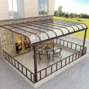 Waterproof Manufacturer Outdoor Aluminum Patio Cover Metal Canopy Door Awnings