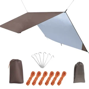 Waterproof Nylon Sun Shelter Camping Lightweight Protection Heat Shield Portable Canopy Storage Case