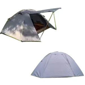 Waterproof One-Bedroom Double Dome Tent with Aluminum Pole for Camping and Hiking
