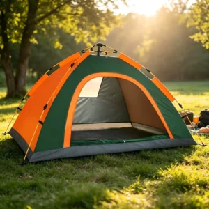 Waterproof One-Bedroom Pop-Up Dome Camping Tent with Breathable Mesh Window and Anti-UV Outer Cloth