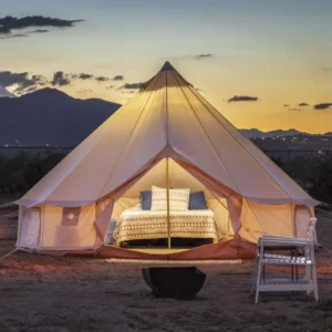 Waterproof Outdoor Glamping Tents 4 Season Luxury Family Camping Yurt Tent Canvas Bell Tent