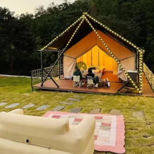 Waterproof Outdoor PVC Flysheet Safari Beach Tent Glamping Resort Hotel Tent