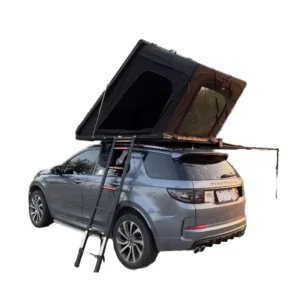 Waterproof Oxford Canvas ABS Shell Single Layer Four-Season Automatic Opening Folding Rooftop Tent with Ladder
