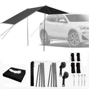 Waterproof Oxford Cloth Summer Car Side Awning Outdoor Shade Sail Roof Tent Sun Shelter Foldable UV Protection Multicolor