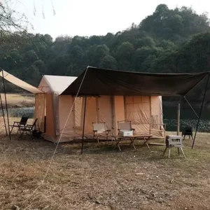 Waterproof Oxford Fabric Double Layer Camping Tent Portable Outdoor Dome Tent