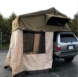 Waterproof Oxford Soft Shell Car Rooftop Tent with Aluminum Frame, Double Layer, Four-Season, One Bedroom