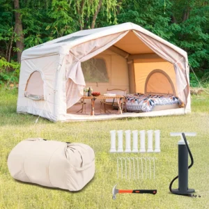 Waterproof Oxford Triple Layer Extra Large Space Portable Family Outdoor Inflatable House Tent Camping Quick