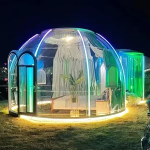 Waterproof PC Glamping Geodesic Dome House Clear Bubble Tent for Indoor Outdoor