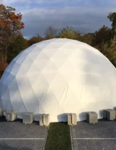 Waterproof PVC Four Season White Geodesic Dome Resort Hotel Tent Canopy Outdoor Fireproof Transparent Camping UV