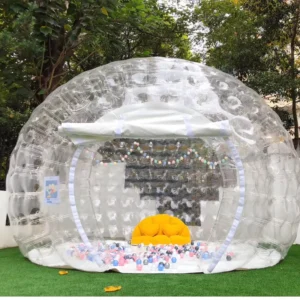 Waterproof PVC Inflatable Transparent Bubble Dome Tent with Tunnel for Party Fitness
