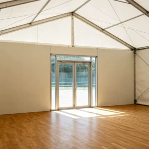 Waterproof PVC Multi-purpose Sports Marquee Indoor Tent with Wooden Floor and Glass Door for Custom Sports Venue