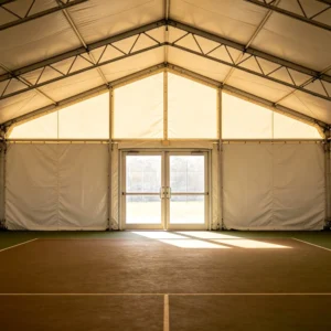 Waterproof PVC Sports Marquee Indoor Tent with Sports Flooring and Glass Door for Tennis and Multi-Sport Courts