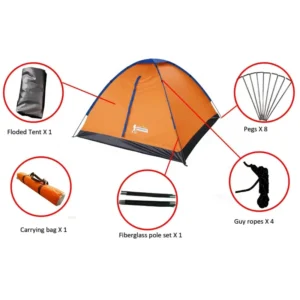 Waterproof Polyester 1100mm Aluminum Frame 20D Nylon Backpacking Camping Tent
