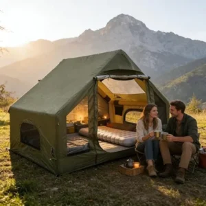 Waterproof Portable 4-8 Person Inflatable Camping Tent with 300D Oxford Cloth
