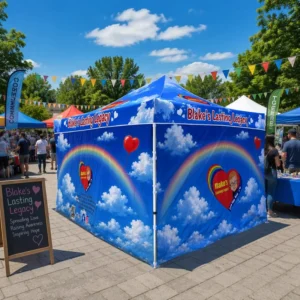 Waterproof Portable Outdoor Camping Tent, Custom Advertising Tent, 4-Person Family Inflatable Pop-Up Canopy
