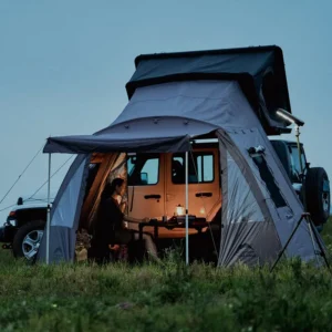Waterproof Side Awning Annex PU3000 UPF50 for Roof Top Tent 4×4 Camping Outdoor Shade Aluminum Pole SUV Truck