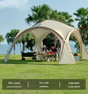 Waterproof Single Layer Folding Awning Sunscreen Dome Canopy Tent Three Season Polyester Breathable Outdoor Camping