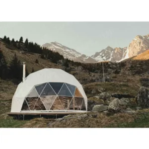 Waterproof Snow-Resistant 4 Seasons Glamping Dome Tent with Bathroom and Kitchen